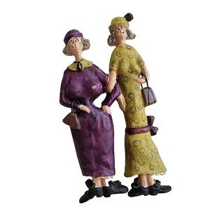 Sandy Gervais Vintage Resin - Pieces From My Heart - Best Friends Brooch.